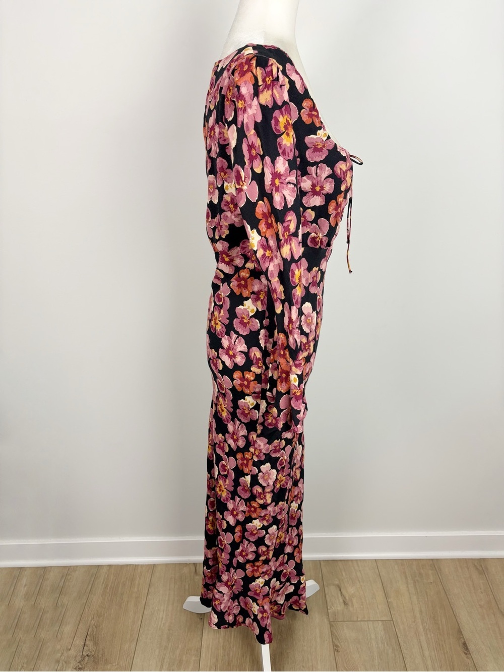 Reformation Kiley Floral Print Midi Dress Floral Print Size 10 - Picture 7 of 15
